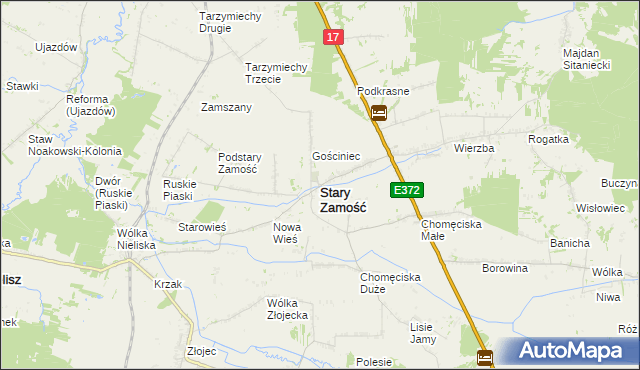 mapa Stary Zamość, Stary Zamość na mapie Targeo