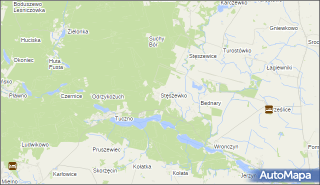 mapa Stęszewko, Stęszewko na mapie Targeo