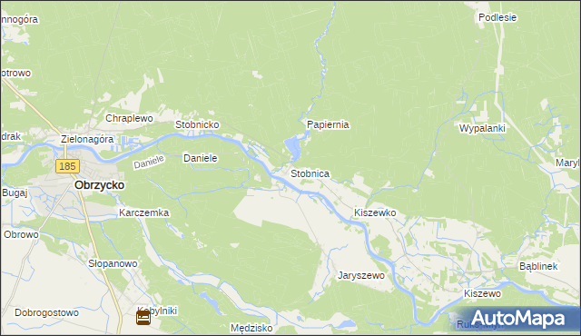 mapa Stobnica gmina Oborniki, Stobnica gmina Oborniki na mapie Targeo