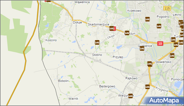 mapa Stobno gmina Kołbaskowo, Stobno gmina Kołbaskowo na mapie Targeo