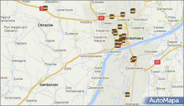 mapa Strochcice, Strochcice na mapie Targeo