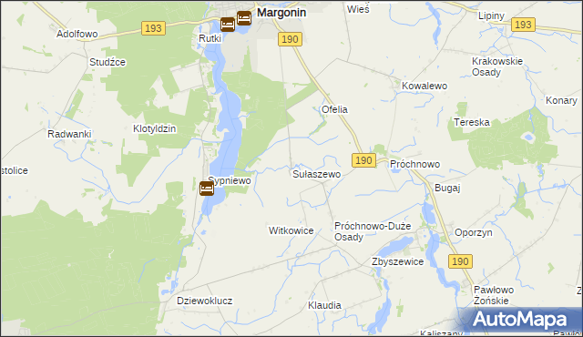 mapa Sułaszewo, Sułaszewo na mapie Targeo