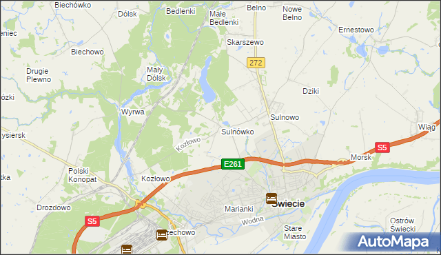 mapa Sulnówko, Sulnówko na mapie Targeo