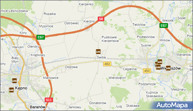 mapa Świba, Świba na mapie Targeo