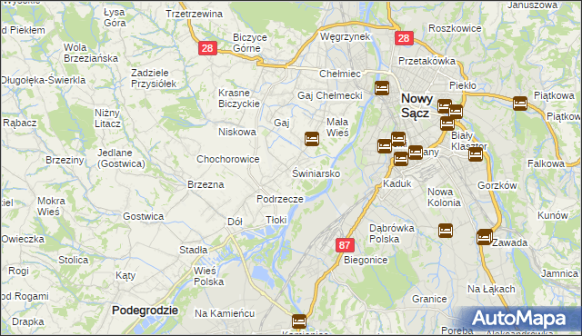 mapa Świniarsko, Świniarsko na mapie Targeo