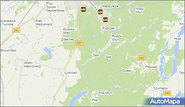 mapa Świt gmina Gostycyn, Świt gmina Gostycyn na mapie Targeo