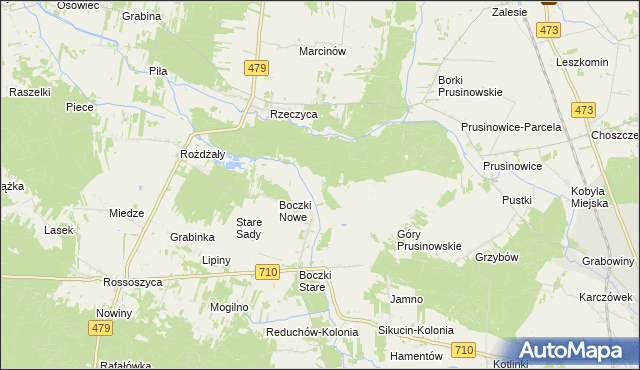 mapa Szczawno Rzeczyckie, Szczawno Rzeczyckie na mapie Targeo