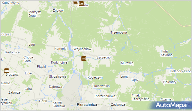 mapa Szczecno, Szczecno na mapie Targeo