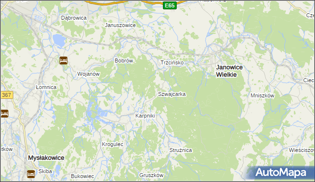 mapa Szwajcarka, Szwajcarka na mapie Targeo