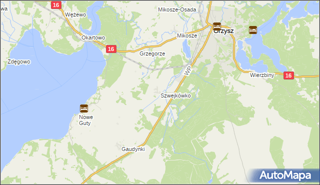 mapa Szwejkówko, Szwejkówko na mapie Targeo