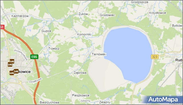 mapa Tarnówek gmina Polkowice, Tarnówek gmina Polkowice na mapie Targeo