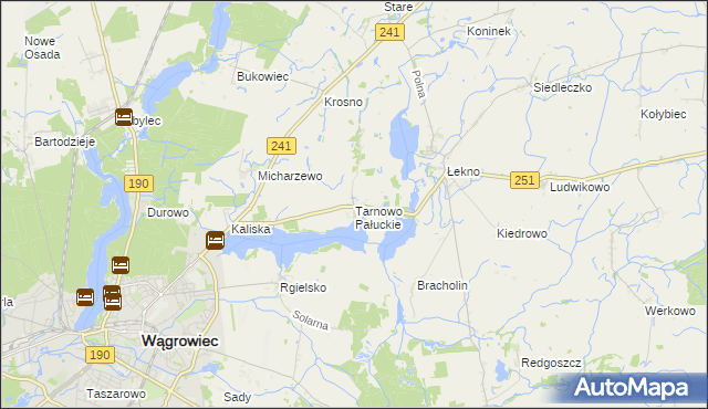 mapa Tarnowo Pałuckie, Tarnowo Pałuckie na mapie Targeo