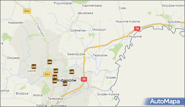 mapa Teptiuków, Teptiuków na mapie Targeo