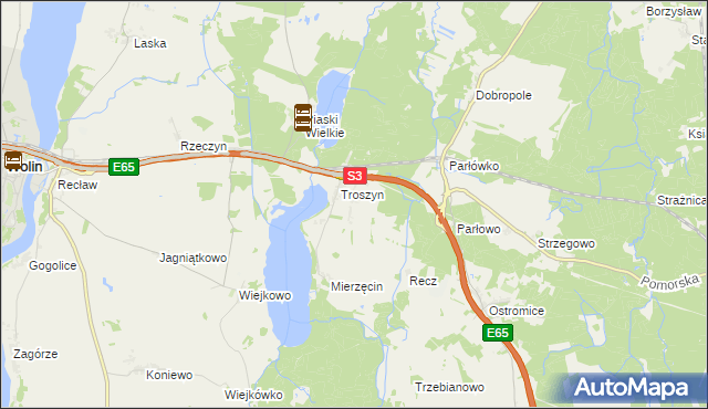 mapa Troszynek, Troszynek na mapie Targeo