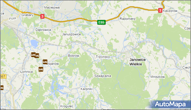 mapa Trzcińsko, Trzcińsko na mapie Targeo