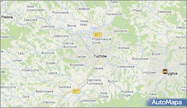 mapa Tuchów, Tuchów na mapie Targeo