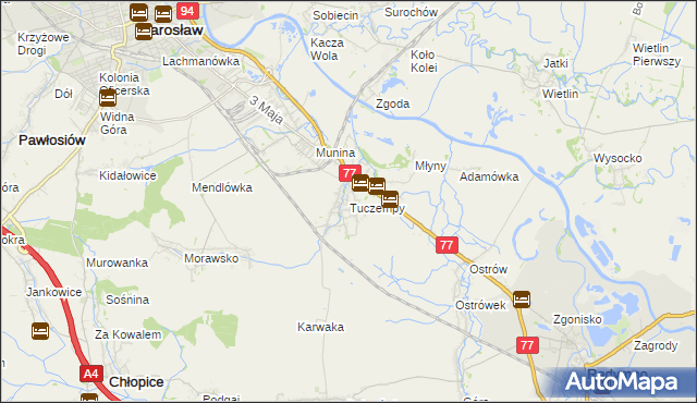 mapa Tuczempy, Tuczempy na mapie Targeo