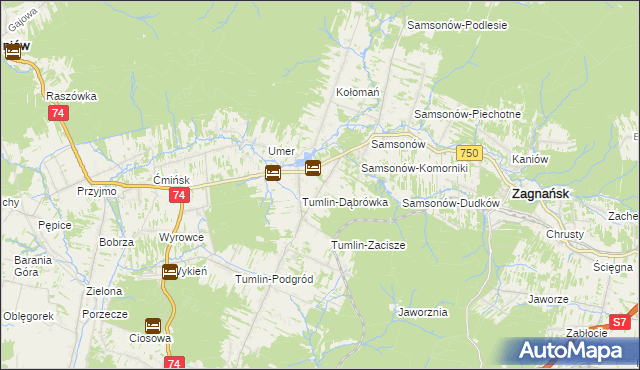 mapa Tumlin-Osowa, Tumlin-Osowa na mapie Targeo