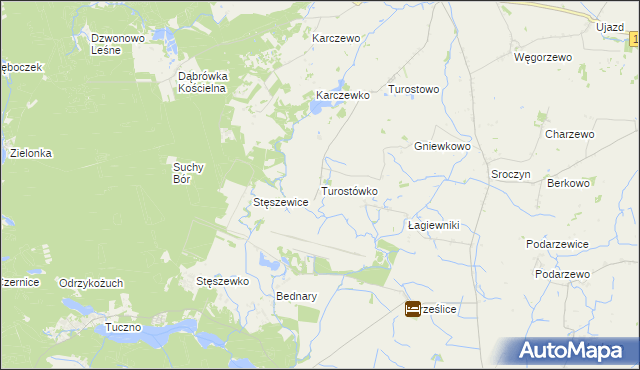 mapa Turostówko, Turostówko na mapie Targeo