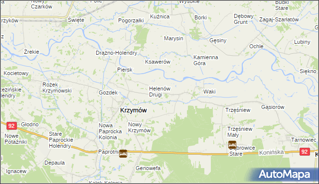 mapa Tury gmina Kościelec, Tury gmina Kościelec na mapie Targeo