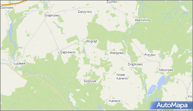 mapa Wargówko, Wargówko na mapie Targeo