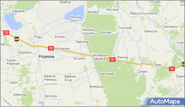 mapa Wichertów Gajówka, Wichertów Gajówka na mapie Targeo