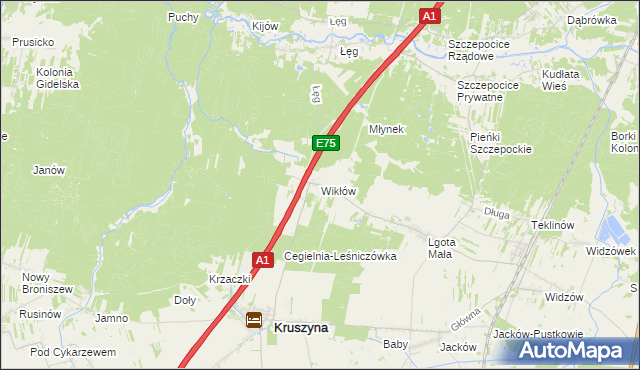 mapa Wikłów, Wikłów na mapie Targeo