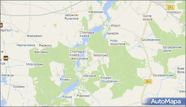 mapa Wiktorowo gmina Gąsawa, Wiktorowo gmina Gąsawa na mapie Targeo