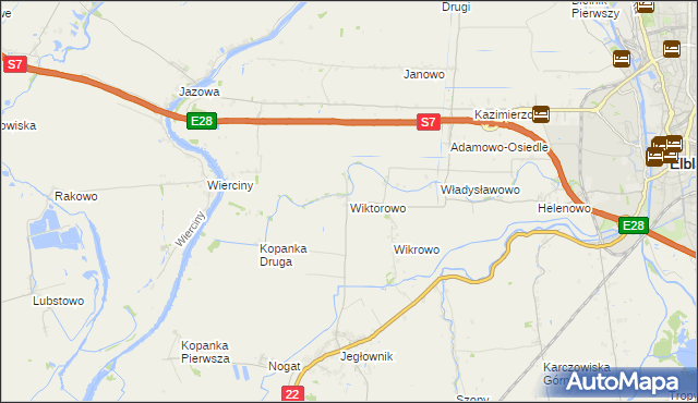 mapa Wiktorowo gmina Gronowo Elbląskie, Wiktorowo gmina Gronowo Elbląskie na mapie Targeo