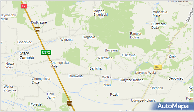 mapa Wisłowiec, Wisłowiec na mapie Targeo