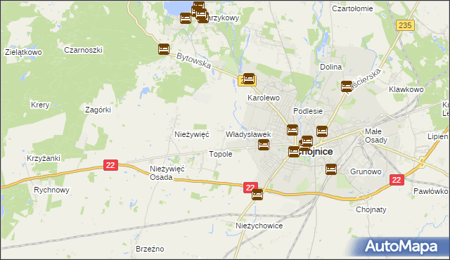 mapa Władysławek, Władysławek na mapie Targeo