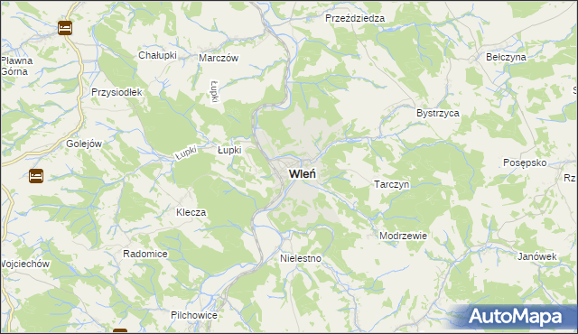 mapa Wleń, Wleń na mapie Targeo