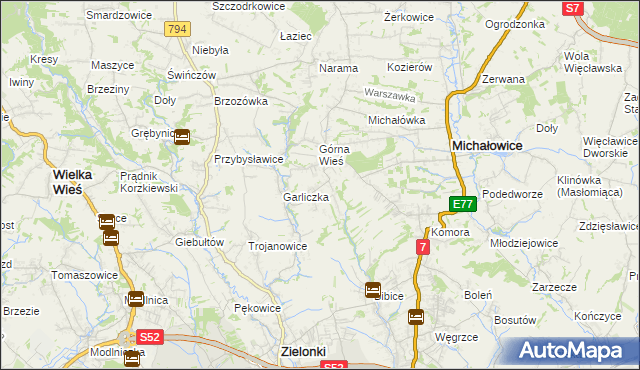 mapa Wola Zachariaszowska, Wola Zachariaszowska na mapie Targeo