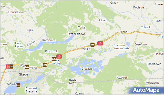 mapa Wólka gmina Skępe, Wólka gmina Skępe na mapie Targeo