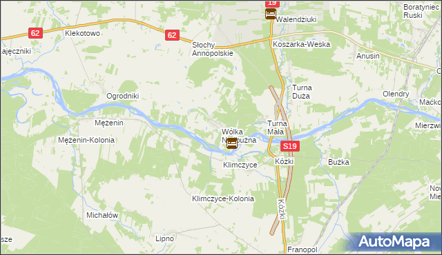 mapa Wólka Nadbużna gmina Siemiatycze, Wólka Nadbużna gmina Siemiatycze na mapie Targeo