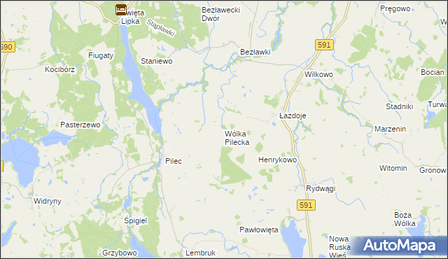 mapa Wólka Pilecka, Wólka Pilecka na mapie Targeo