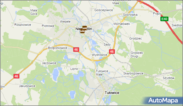 mapa Wydrowice gmina Niemodlin, Wydrowice gmina Niemodlin na mapie Targeo