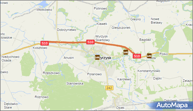 mapa Wyrzysk, Wyrzysk na mapie Targeo