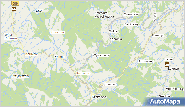 mapa Wysoczany, Wysoczany na mapie Targeo