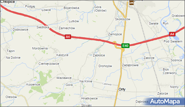 mapa Zabłotce gmina Radymno, Zabłotce gmina Radymno na mapie Targeo