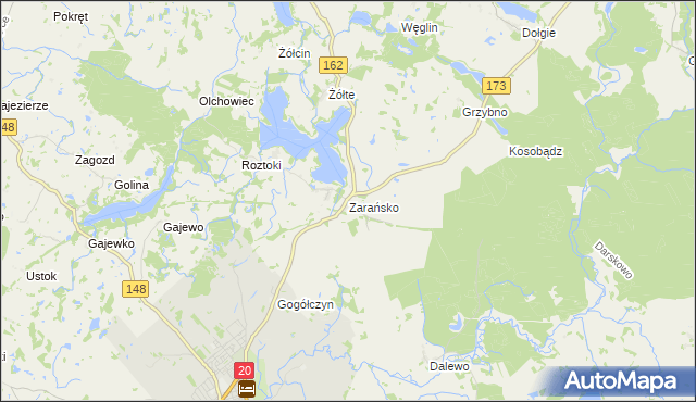 mapa Zarańsko, Zarańsko na mapie Targeo