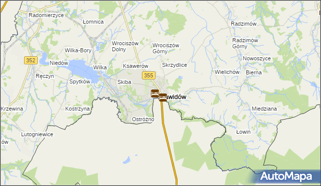 mapa Zawidów, Zawidów na mapie Targeo