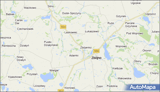 mapa Zbójenko, Zbójenko na mapie Targeo