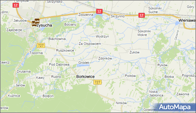 mapa Zdonków, Zdonków na mapie Targeo