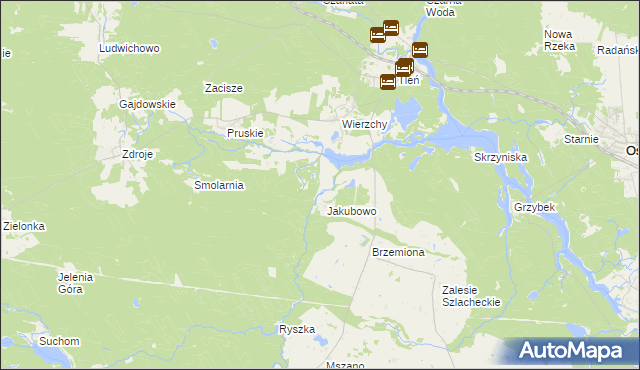 mapa Zgorzały Most, Zgorzały Most na mapie Targeo