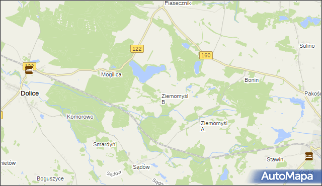 mapa Ziemomyśl B, Ziemomyśl B na mapie Targeo