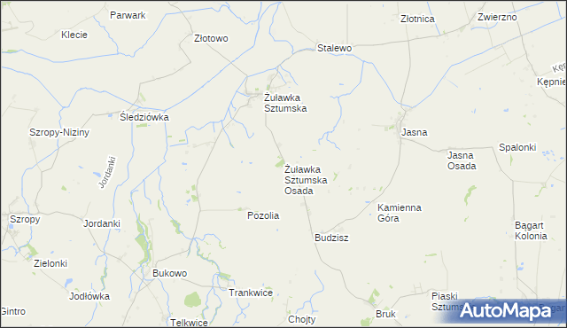 mapa Żuławka Sztumska Osada, Żuławka Sztumska Osada na mapie Targeo