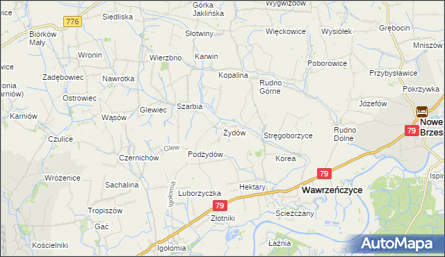 mapa Żydów gmina Igołomia-Wawrzeńczyce, Żydów gmina Igołomia-Wawrzeńczyce na mapie Targeo