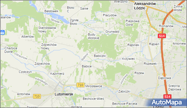 mapa Babiczki, Babiczki na mapie Targeo