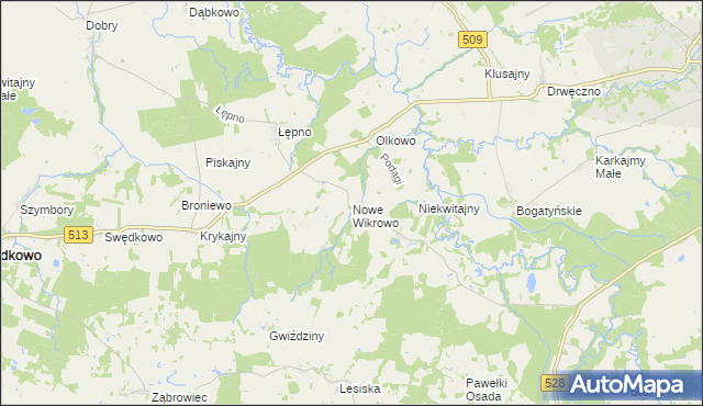 mapa Nowe Wikrowo, Nowe Wikrowo na mapie Targeo